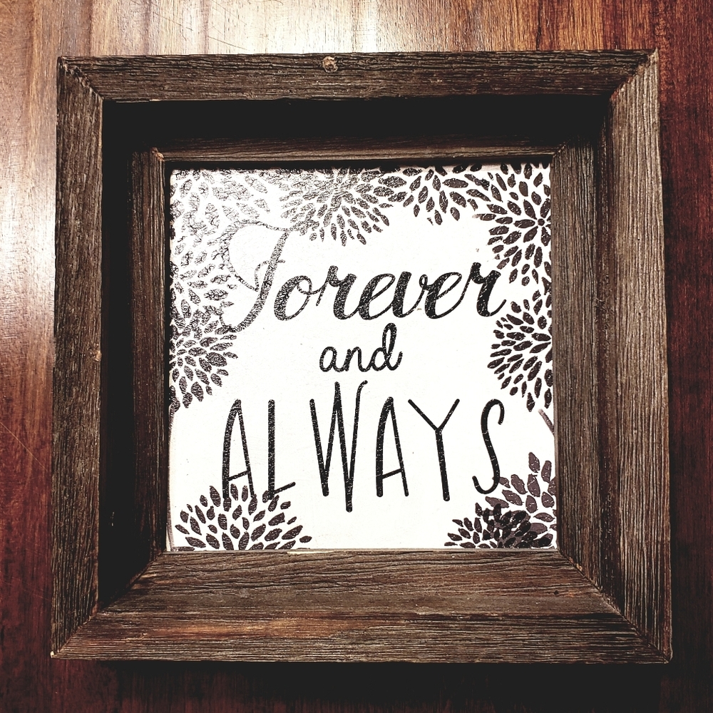 Wooden sign!